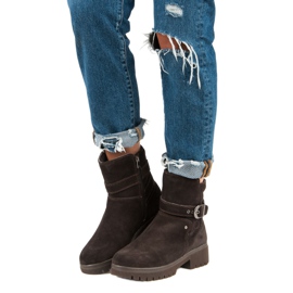 Warme Lederstiefel braun 1