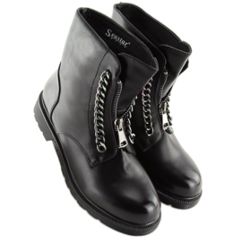 Schwarze Stiefel für Damen RB13 Schwarz 1