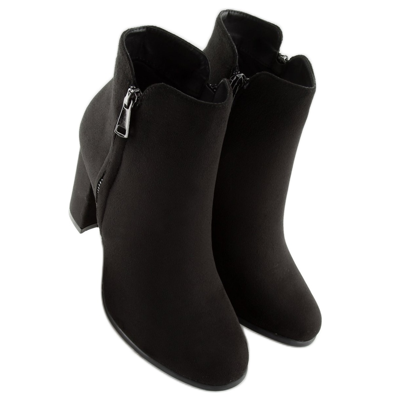 Schwarze Stiefeletten KL-335 schwarz 2