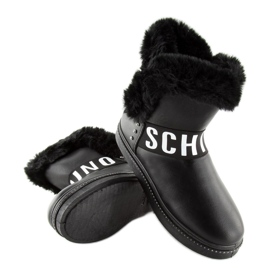 Schwarze Damen Schneestiefel NB239P-1 schwarz 1