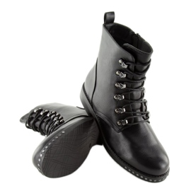 Schwarze ML15 schwarze Damen Arbeitsstiefel 2