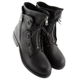 Schwarze Militär-Damenstiefel CLS-31 Schwarz 1