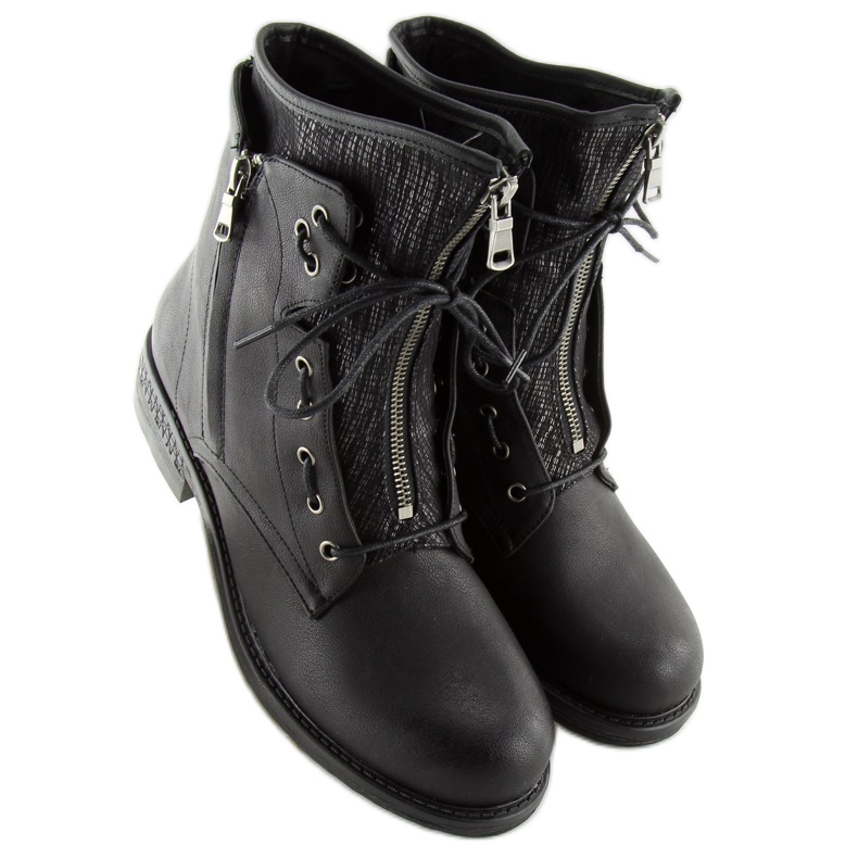 Schwarze Militär-Damenstiefel CLS-31 Schwarz 1