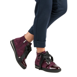 Filippo Stylische Sneaker über dem Knöchel lila rot 2