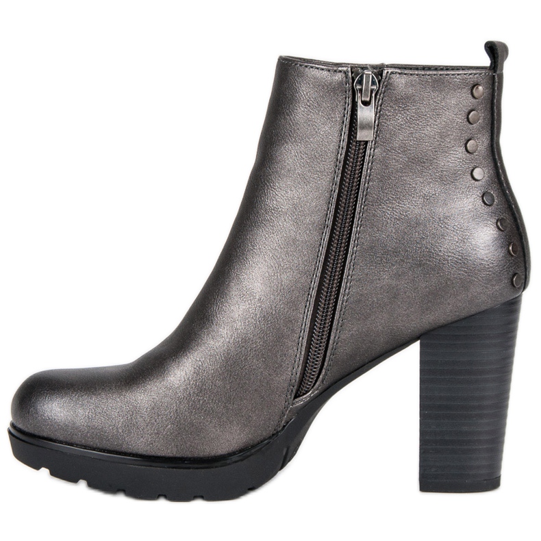 Filippo Graphitstiefel am Pfosten grau 1