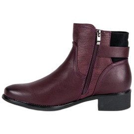 Filippo Bequeme Booties Jodhpur-Stiefel rot 1