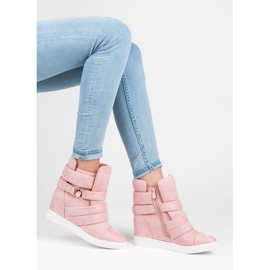 Rosa Sneakers mit Keilabsatz 2