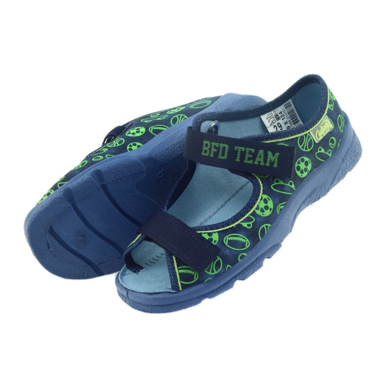 Befado Kinderschuhe Sandalen Hausschuhe 969x124 grün navy blau 4
