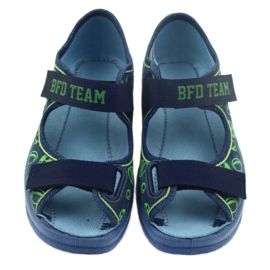Befado Kinderschuhe Sandalen Hausschuhe 969x124 grün navy blau 3