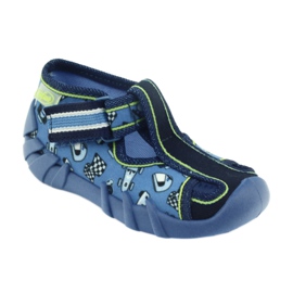 Befado Kinderschuhe Hausschuhe 190p083 blau 1