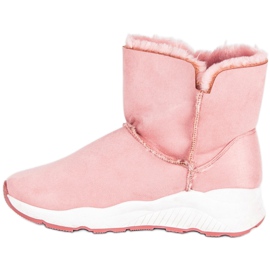 Lemax Stylische Schneestiefel mit Fell rosa 1