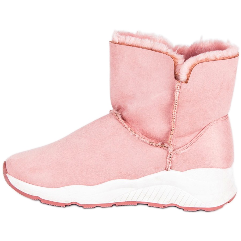 Lemax Stylische Schneestiefel mit Fell rosa 1