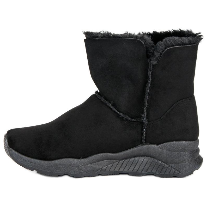 Lemax Stylische Schneestiefel mit Fell schwarz 1