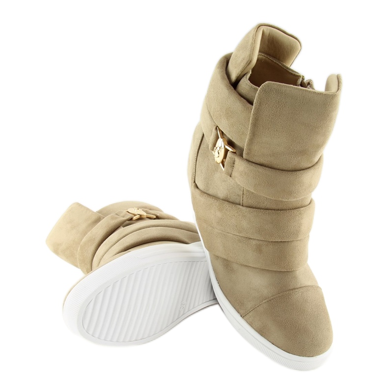 Beige Sneakers für Damen H6507 Camel 1