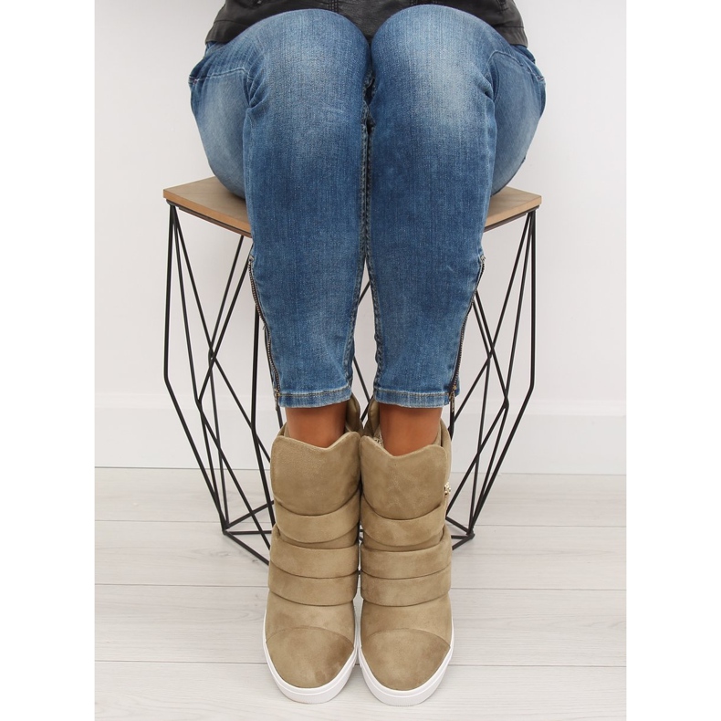 Beige Sneakers für Damen H6507 Camel 2