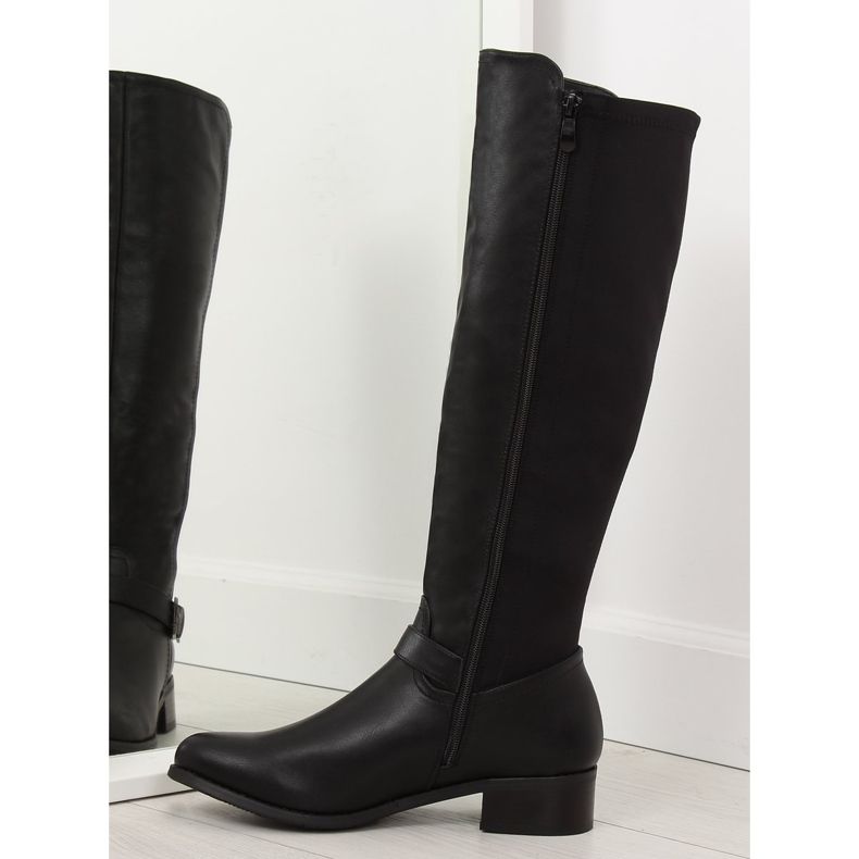 Damen Stiefel schwarz PE179P schwarz 2