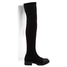 Elastische schwarze Stiefel RB12 schwarz 2