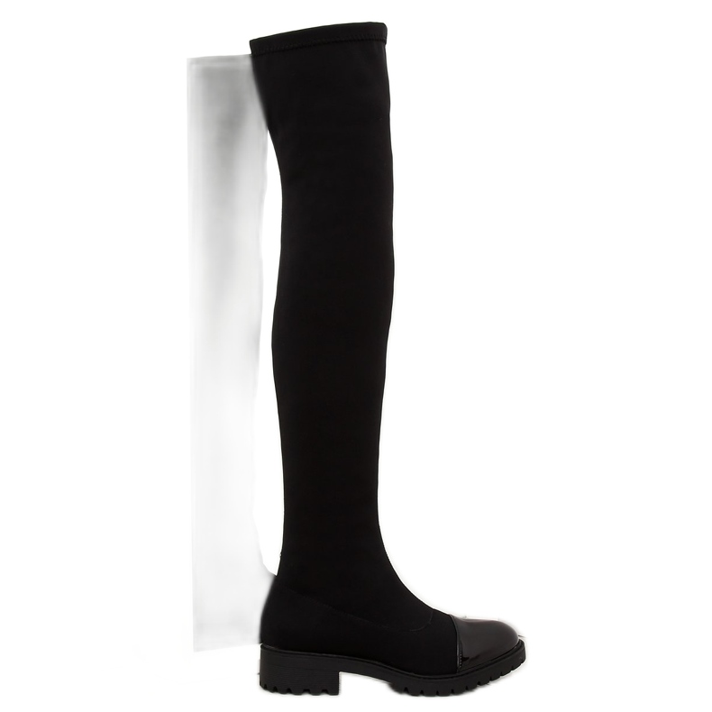 Elastische schwarze Stiefel RB12 schwarz 2