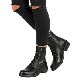 Filippo Gebundene Arbeiterstiefel schwarz 1