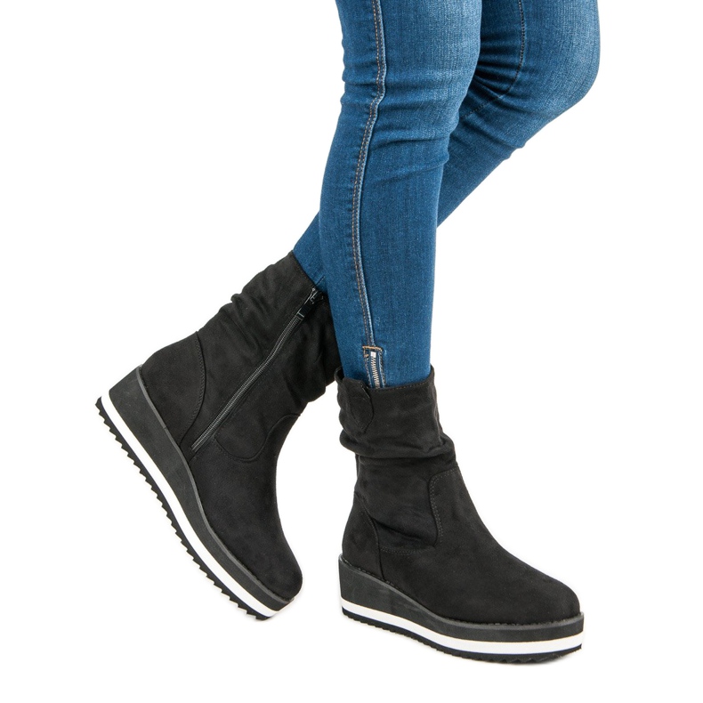 Primavera Schwarze Keilstiefel 2