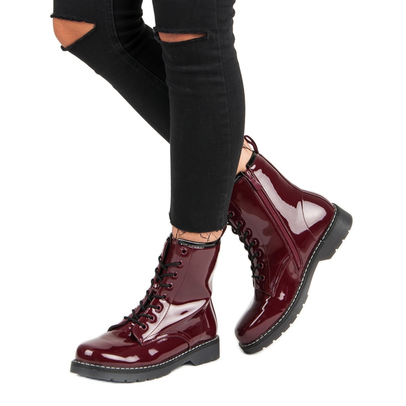 Kastanienbraune Vinceza-Stiefel rot 1