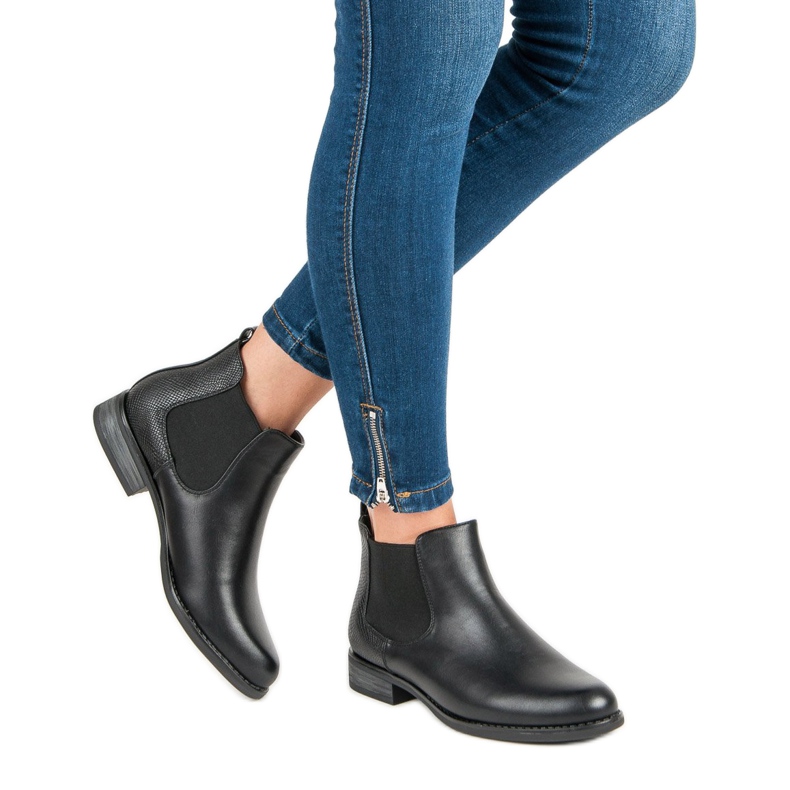 Low Booties Jodhpur-Stiefel schwarz 2