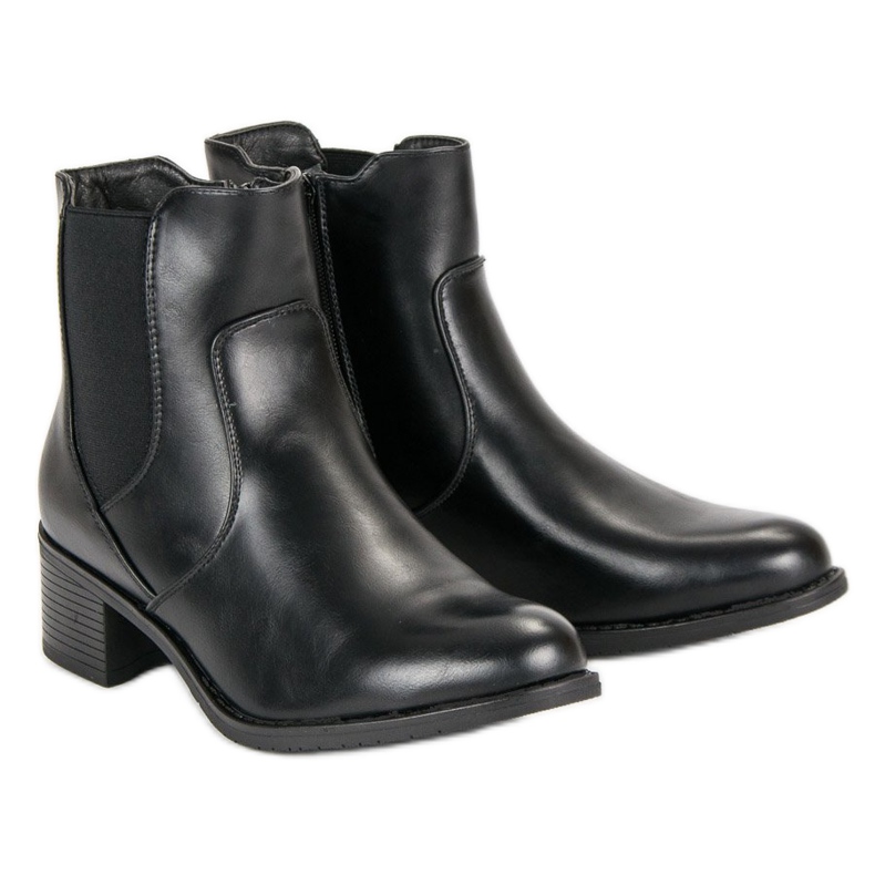 Schwarze Chelsea-Boots von VINCEZA 1