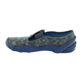 Befado Kinderschuhe Hausschuhe 290y163 blau grau 2