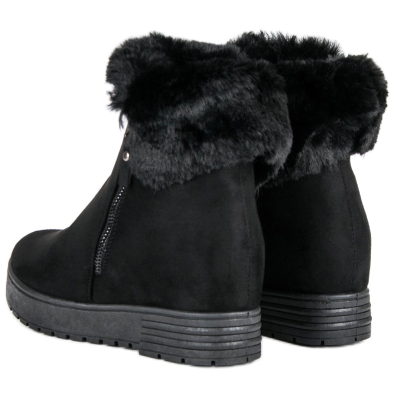 Lucky Shoes Schwarze Keilstiefel 2