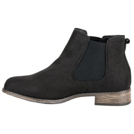 Queentina Lässige Chelsea-Boots schwarz 1