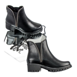 Sixth Sense Schwarze Stiefeletten Jodhpur-Stiefel 1
