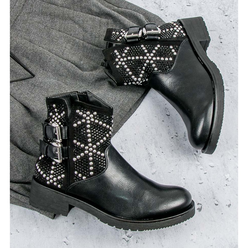 Stylische Damenstiefel schwarz 1