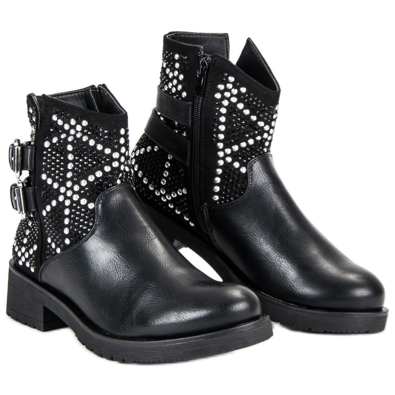 Stylische Damenstiefel schwarz 2
