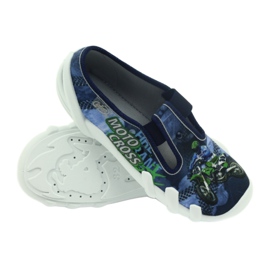 Befado Kinderschuhe Hausschuhe 290y170 blau grün navy blau 6