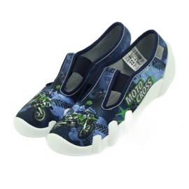Befado Kinderschuhe Hausschuhe 290y170 blau grün marineblau 5