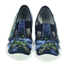 Befado Kinderschuhe Hausschuhe 290y170 blau grün navy blau 4