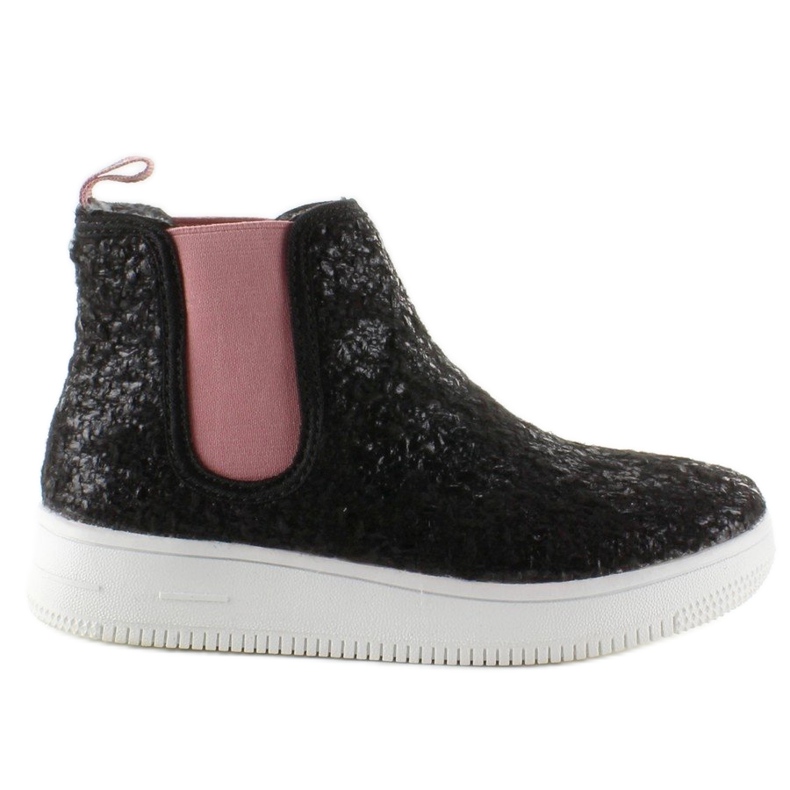 Chelsea Boots für Kinder mit Sportsohle schwarz 1