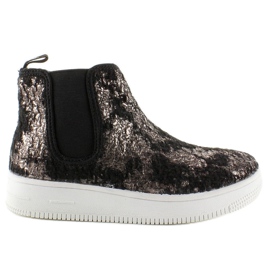 Chelsea Boots für Kinder mit Sportsohle schwarz 1