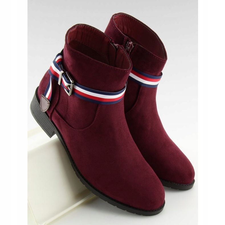 Kastanienbraune Chelsea-Stiefel für Damen 99-150 Rot 1