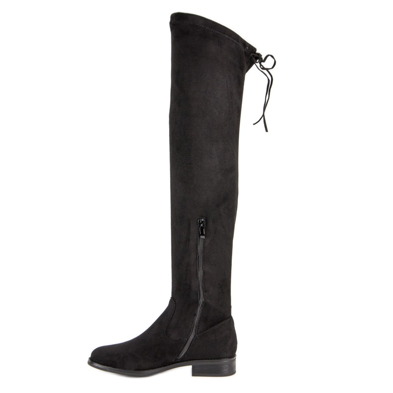 Seastar Overknee-Stiefel mit flachem Absatz schwarz 1