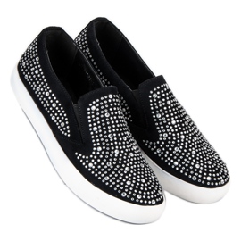 J. Star Schwarze Turnschuhe Slipper 2