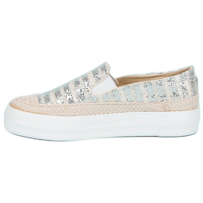 J. Star Silberne Espadrilles grau 1