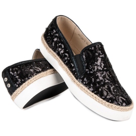 J. Star Modische Damen Sneaker schwarz 1