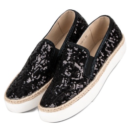 J. Star Modische Damen Sneaker schwarz 2