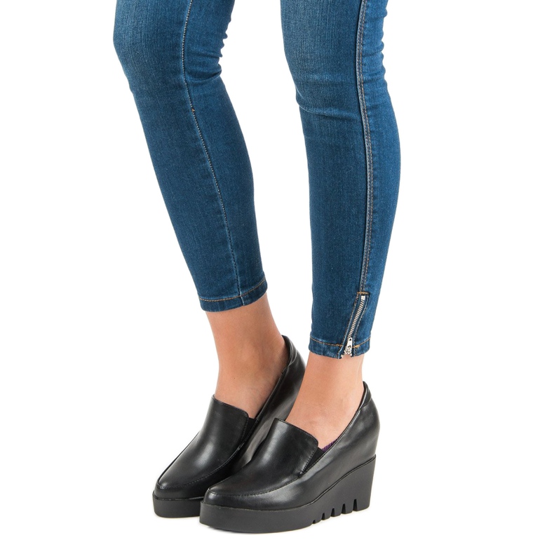 J. Star Elegante Keilschuhe schwarz 1