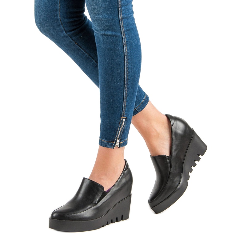 J. Star Elegante Keilschuhe schwarz 2