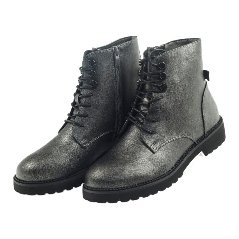 Antike silberne Stiefel Sergio Leone 723 grau 4