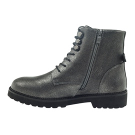 Antike silberne Stiefel Sergio Leone 723 grau 2
