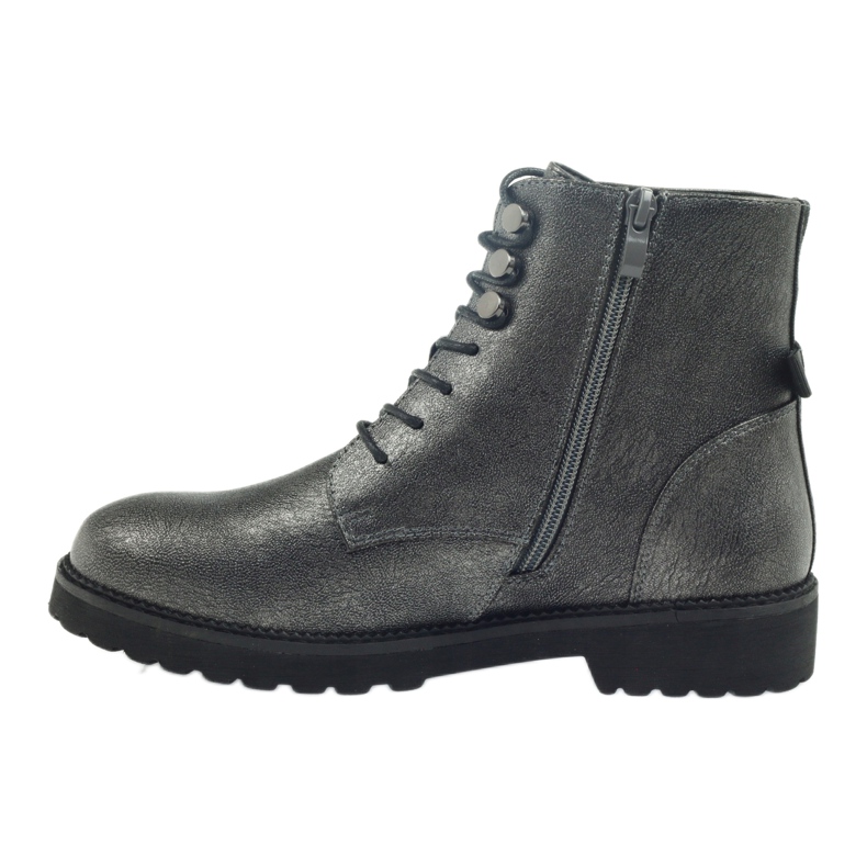 Antike silberne Stiefel Sergio Leone 723 grau 2