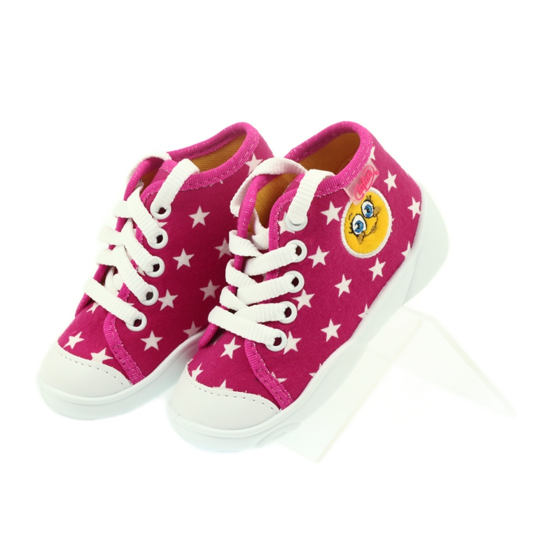 Befado Kinderschuhe Turnschuhe Hausschuhe 218p055 weiß rosa 4